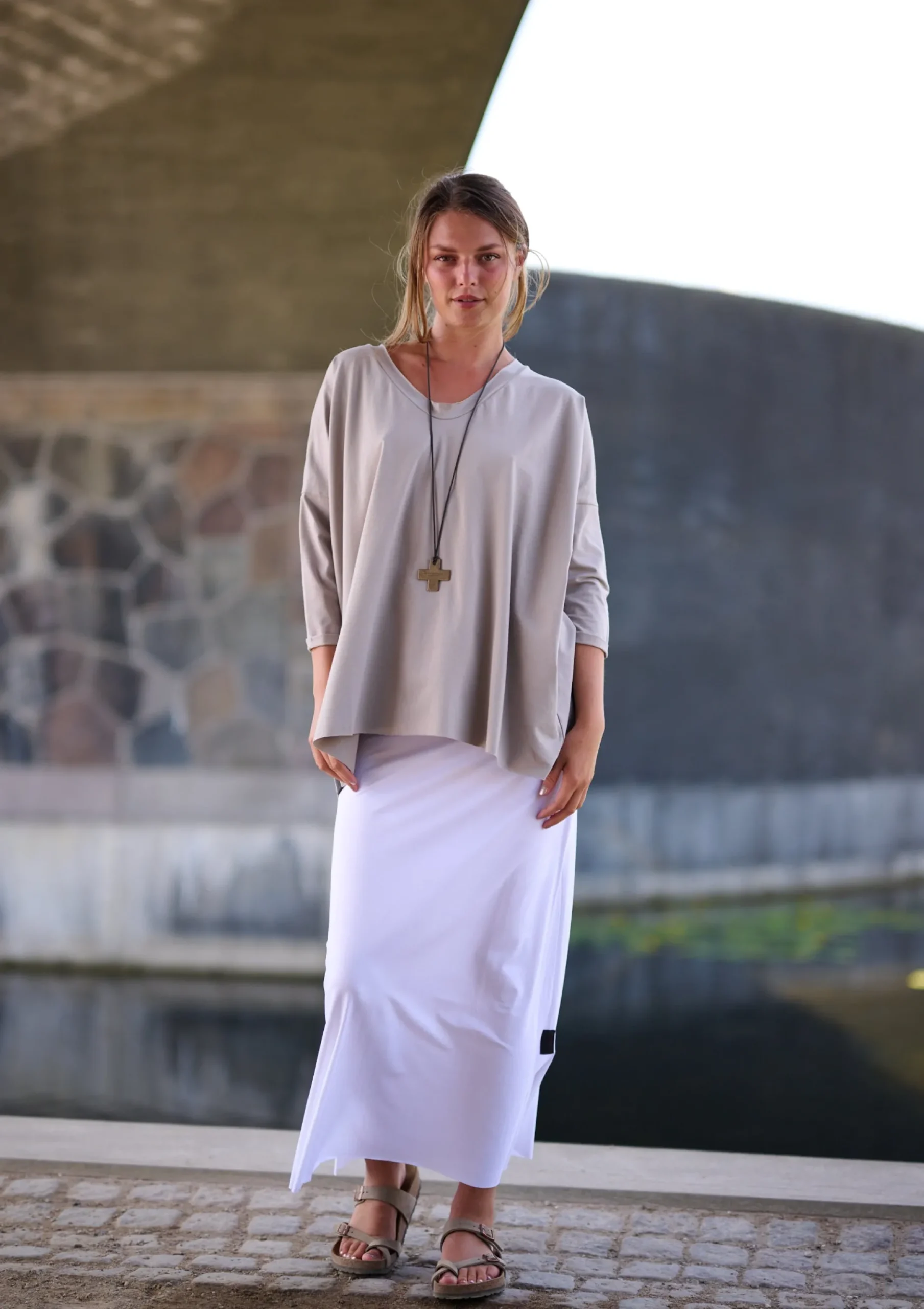 Fashion BLUSE M/HALSKETTE | 96083 Damen Blusen