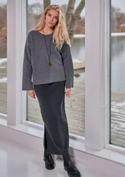 Shop BLUSE MIT RUNDEM HALS | 1355 Damen Pullovers