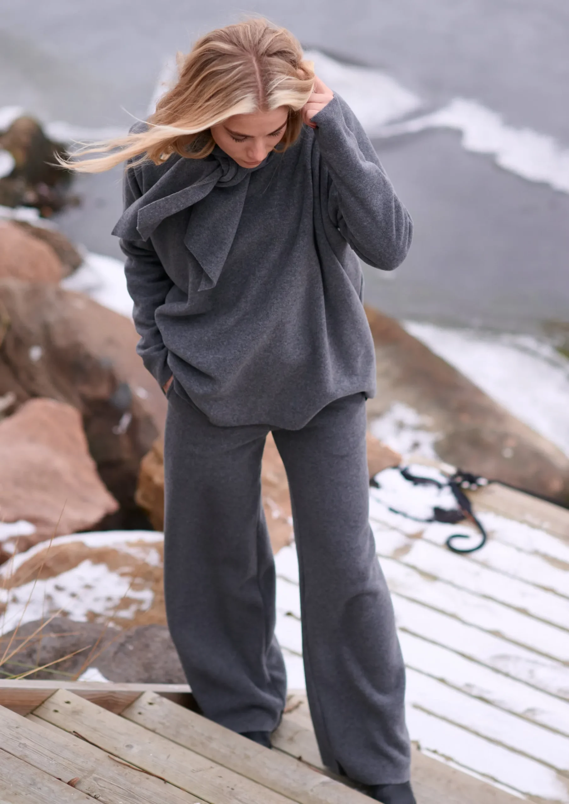 Fashion SWEATER MIT SCHAL | 1338 Damen Pullovers